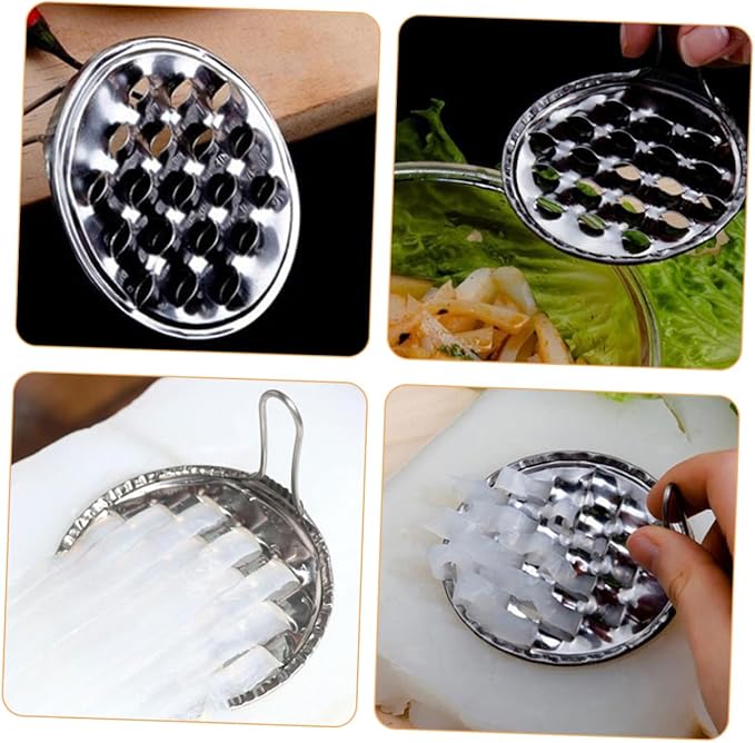 BESPORTBLE 12pcs Robust Stainless Steel Food Scraping Tool Jelly Scraper Cheese Grater Pi Maker for Kitchen Home Use