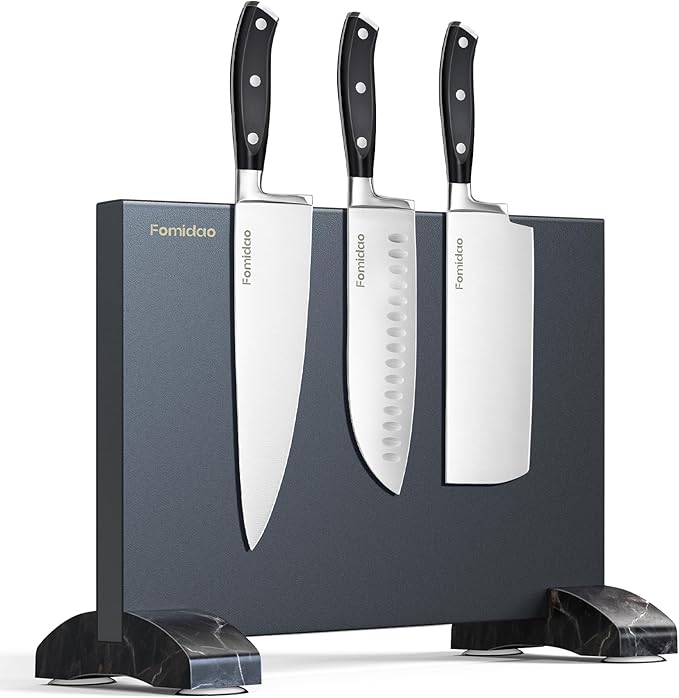 4PSC Knife Block Set With Magnetic Knife Block Holder, Ultra-Sharp Japanese Kitchen Knife Set, High-carbon Steel Chef Knife Sets With Full Tang Handle Design
