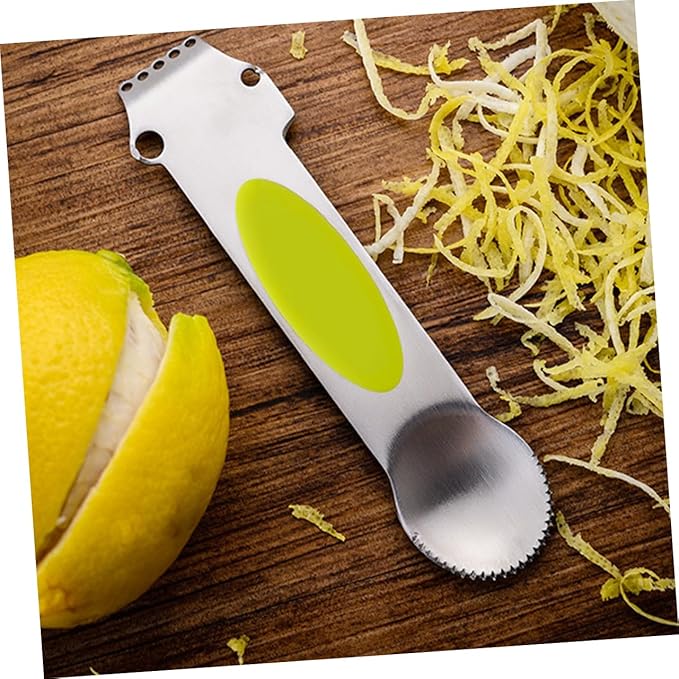 Stainless Steel Lemon Peeler and Grater Multi-functional Citrus Planer for Fruits Kitchen Gadget for Garnishing and Cocktail Preparation