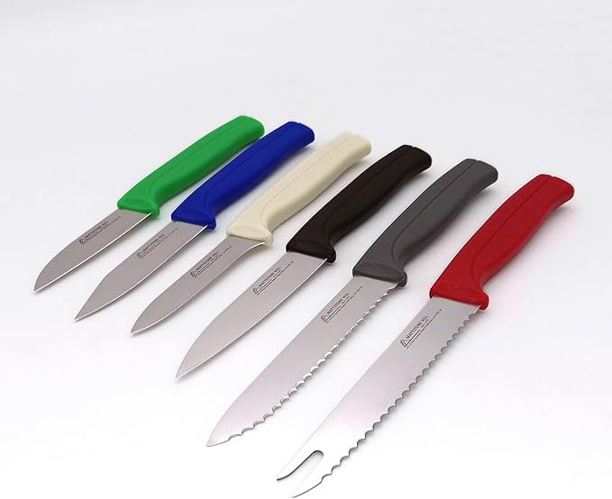 Paring Knife - MATTSTONE HILL 3.5 Inch Paring Knife, Small Kitchen Utility Knife, Premium German Steel Blade, Bule Handle
