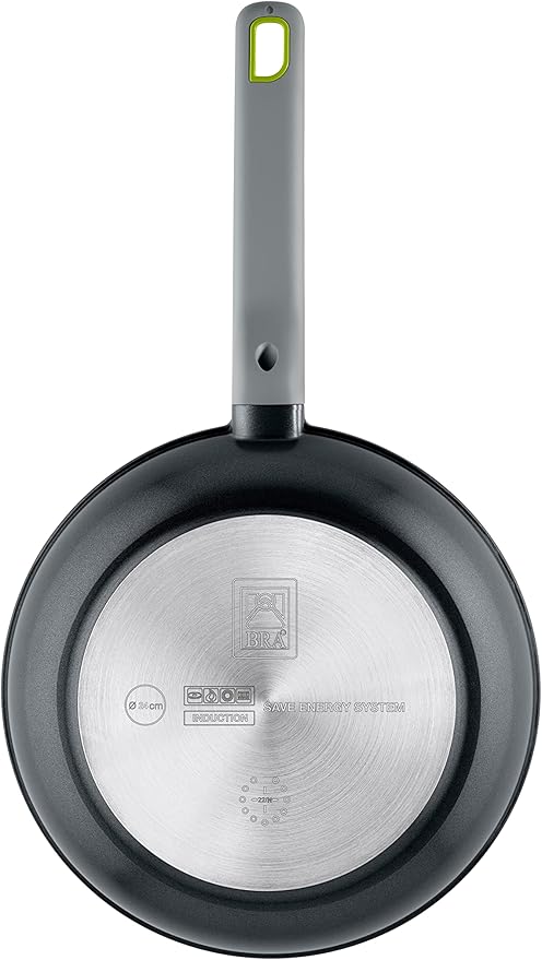 BRA COOKWARE Life Ceramic Nonstick Frying Pan | 8 Inch Recycled Cast Aluminum Skillet | Ceramic Non-Stick Fry Pan | PFOA Free Searing Skillet | All Cooktops (incl. Induction) | Soft-Touch Handle