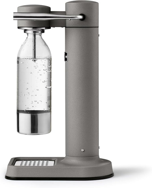 Aarke Carbonator lll, Sparkling & Carbonation Water Machine, Stainless Steel with PET BPA-Free Reusable Bottle Volume 1L/34 fl oz (Matte Grey)