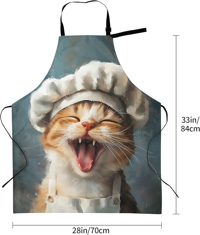 Apron with Pockets Aprons for Women Men Kitchen Chef Apron for Cooking Gardening Server Waitress Painting