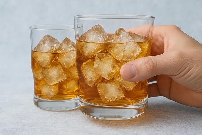 4 Pack Tumbler Iced Tea Glasses – 16 oz Clear Drinking Whiskey Glasses for Water, Juice, and Cocktails – Glass Cups for Everyday Use & Cocktail Parties – Dishwasher Safe