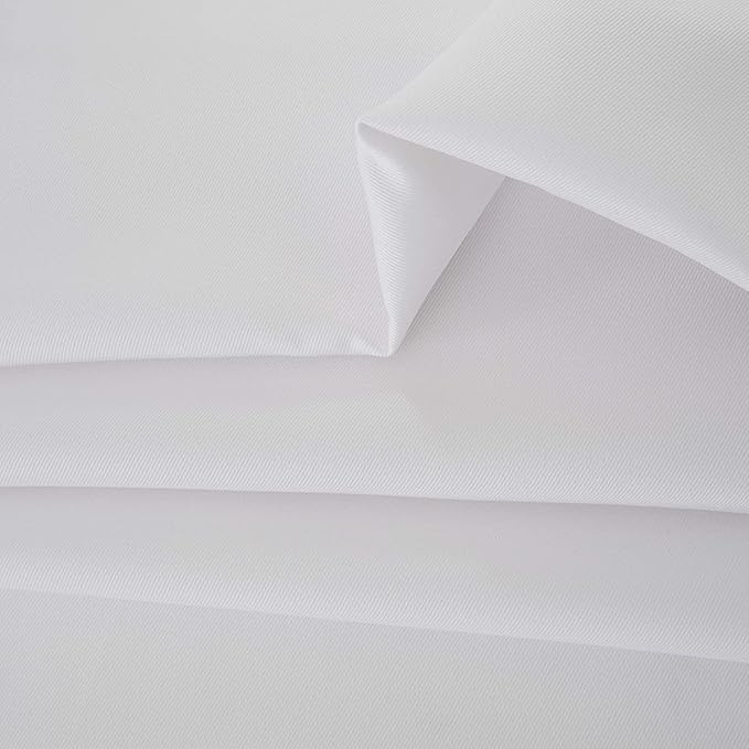 Obstal 210GSM Rectangle Table Cloth - Heavy Duty Water Proof Microfiber Tablecloth, Decorative Fabric Table Cover for Outdoor and Indoor Use (White,54 x 78 Inch)