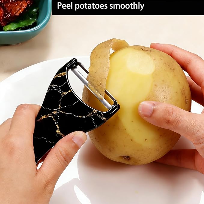 Potato Peeler, Smooth Peeler for Vegetables and Fruits with lightning Pattern,Vegetable Peeler with Stainless Steel Blade Effortless Peeling for Potatoes,Carrots,Fruits for Kitchen