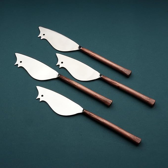 INOX artisans Sundance Ratoncito Cheese Spreader/Knife 4 Pc. Set