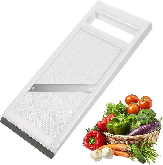 Hand Mandoline Slicer,Portable Handheld Vegetable Mandoline Slicer with Stainless Steel Blade, Cucumber Clicer Thin for Vegetables,Fruits,Potatoes,Cheese,Carrots,Quick Uniform Slice,White