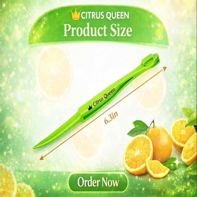 Citrus Queen 6-Pack Mixed Color Citrus Peeler Set - 3 Orange 3 Green Peeler Pack for Cocktails & Kitchen