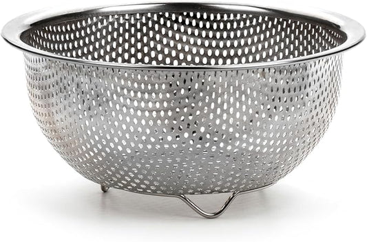 RSVP International Endurance Kitchen Collection Colander Strainer, Berry, Pierced Stainless Steel