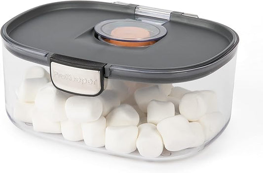 Progressive ProKeeper International Airtight Food Storage Container with Terracotta Disk for Freshness, Stackable & Dishwasher Safe, Ideal for Cookies, Baked Goods, & More, 3 Quart