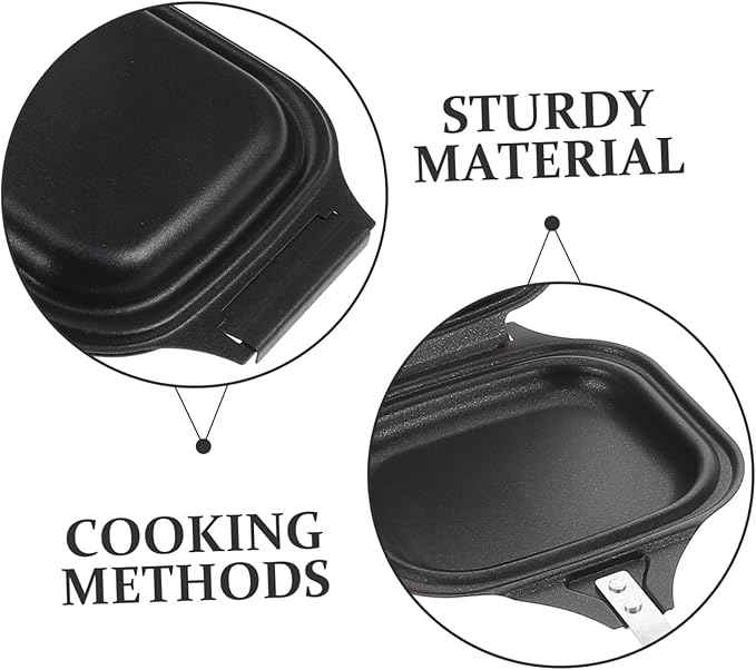 Sandwich Press Stovetop Double Side Grilled Pan Sandwich Baking Tray Detachable Pan for Camping Sandwichmaker