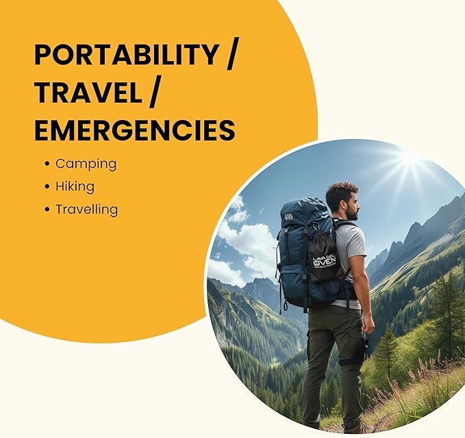 Oven – Flameless Self-Heating Lunch Box & Portable Food Warmer – No Fire or Plugs – Heats Cans, MREs & Meals in 10 Min – Perfect for Camping, Travel, Emergencies & Office