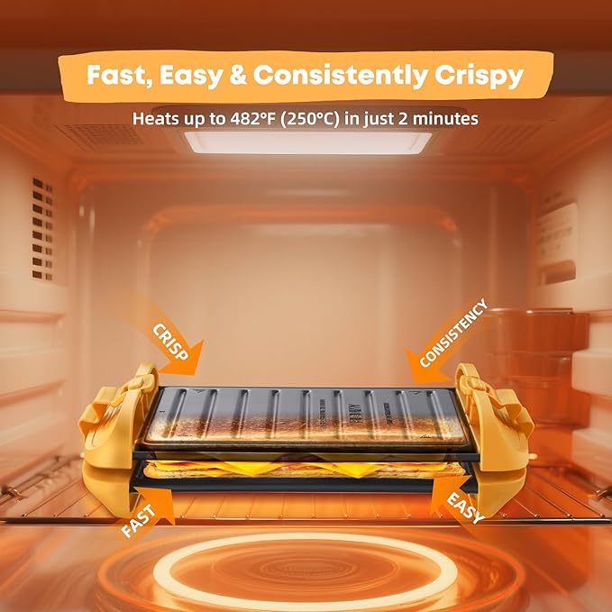 Microwave Sandwich Maker, Microwave Toastie Maker, Snack Maker & Panini Press, Microwavable Metal, Removable Non-Stick Plates Silicone Microwavable Cookware, Dishwasher Safe, Orange