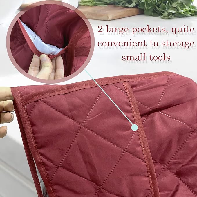 Becony Convection Toaster Oven Cover - Smart Microwave Oven Protector Waterproof Dustproof and Stain Resistant,Outdoor Kitchen Accessories(Red)