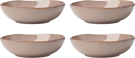 Oneida 899212 Organic Shades Clay Pasta Bowls, Set Of 4, Service For 4