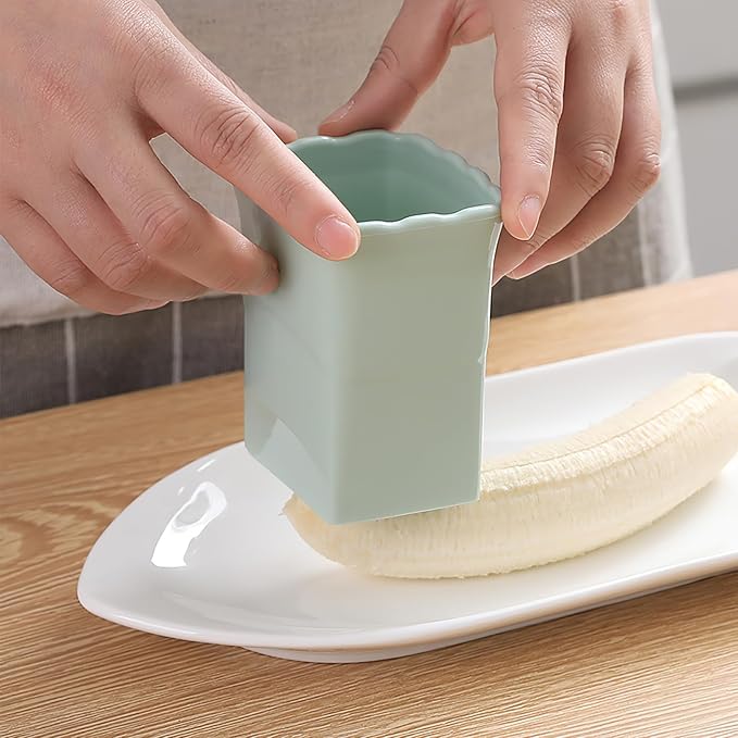 Luxshiny 2Pcs Strawberry Slicer Cup: Fruit Slicer Cup for Strawberry, Egg, Banana, Mushroom, Cucumber, Kiwi and Veggie - Green