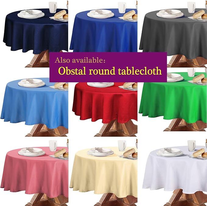 Obstal 210GSM Rectangle Table Cloth, Water Resistance Microfiber Tablecloth, Decorative Fabric Table Cover for Outdoor and Indoor Use (Sky Blue, 60 x 120 Inch)