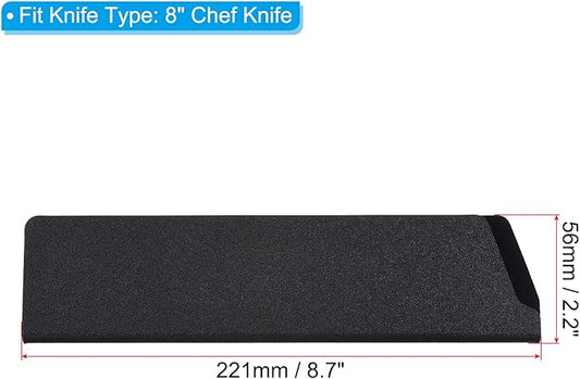 PATIKIL ABS Knife Cover Sleeves for 8" Chef Knife, Knives Edge Guard Blade Protector Universal Knife Sheath for Home Kitchen, Black