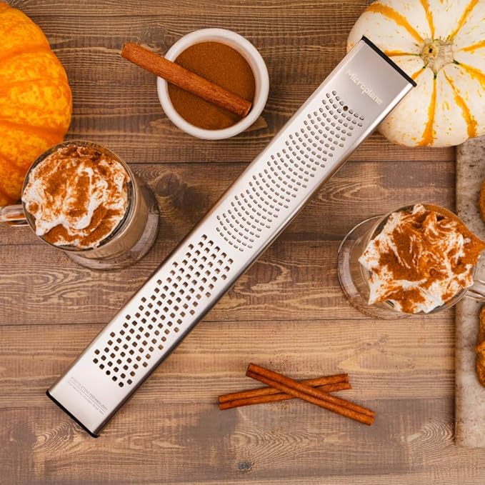 Microplane Dual Blade Stainless Steel Zester 2in1 – 30th Anniversary Edition, Dual Function Zesting Ideal for Citrus, Cheese, Chocolate, American-Made Blade, Ergonomic & Dishwasher Safe