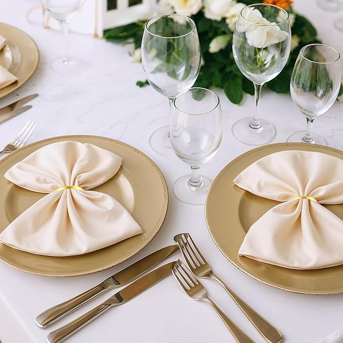 150Pcs Gold Napkin Rings Bulk, Elegant Thanksgiving & Fall Napkin Rings, Servilleteros para Mesas for Weddings, Parties, Dinners