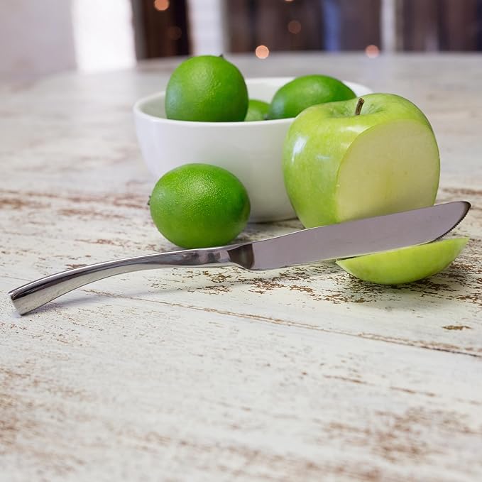 Chrome Curve Dinner Knife 4 Piece Set