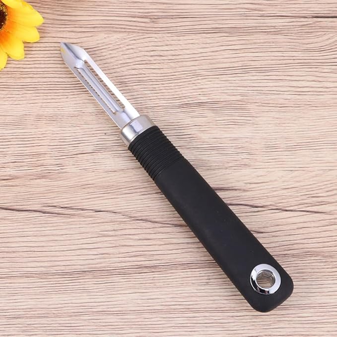 Unomor Stainless Steel Peeler Non-Swivel Multifunctional Vegetable Peeler for Kitchen Use with Dual Edges Ergonomic Design for Carrots Potatoes Apples and More