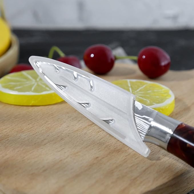 XYJ 2pcs/set Safety Knife Covers Sleeves Knives Edge Guard, Universal Knife Sheath, Fruit, Utility, Paring Knife Case Blade Guards Protector White Kitchen Knife Cover Sleeve