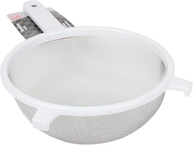 Chef Craft Classic Stainless Steel Mesh Strainer, 8 inch, White