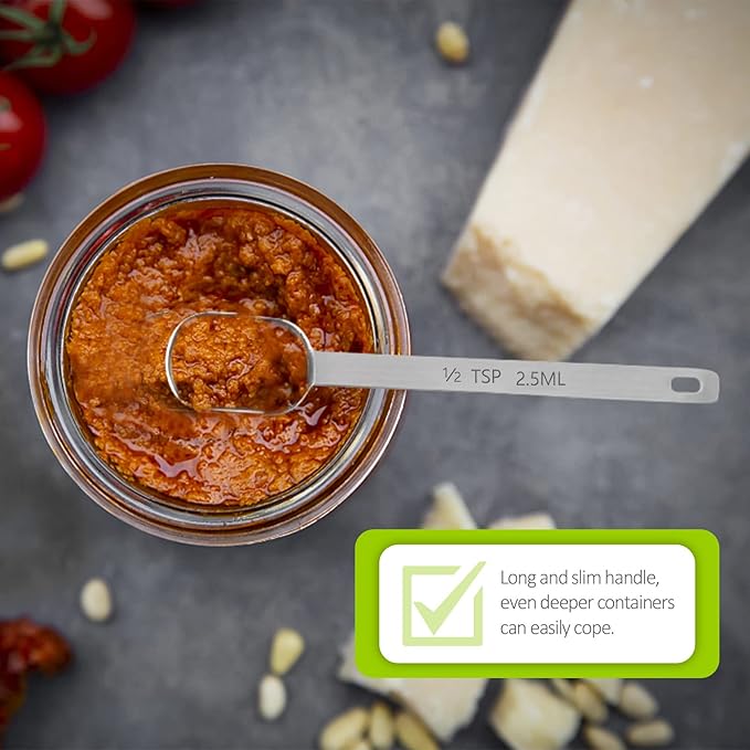 1PCS 1/2tsp (1/6tbsp, 2.5ml) Single Measuring Spoon, Stainless Steel Long Handle Individual Teaspoons Only