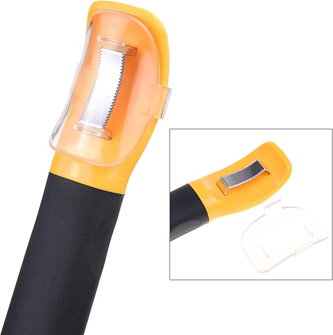 1x Corn Peeler for Corn on the Cob with Cover - Kitchen Gadgets Kitchen Utensils Corn Peeler Tool - Corn Husker Corn Scarper Corn Cob Stripping Tool Corn Knife Potato Peeler Apple Peeler Orange Peeler