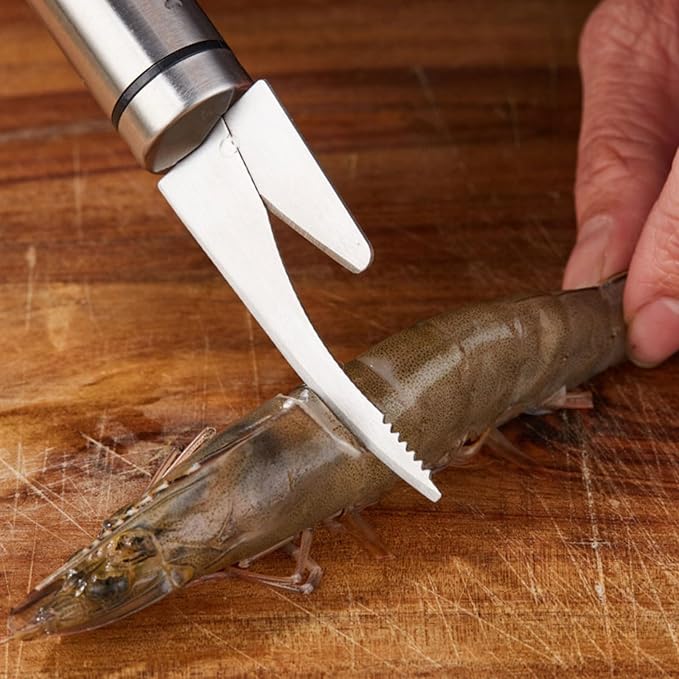 2PCS Shrimp Deveining Tool Stainless Steel Shrimp Peeler and Deveiner Tool Portable Seafood Deveiner Tool Practical Kitchen Tools for Fish Deveining Peelers