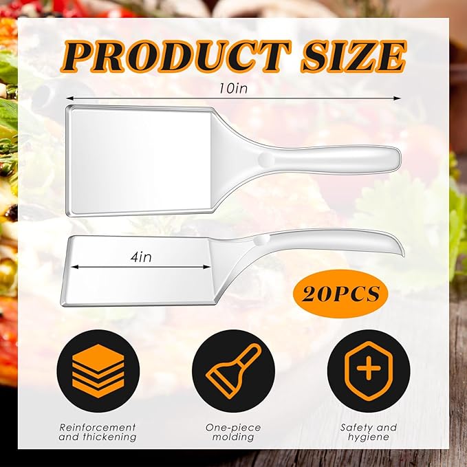 Patelai 20pack Disposable Plastic Serving Spatula Heavy Duty Spatula for Serving, Cutting, and Slicing Pizza, Pastry, and Desserts
