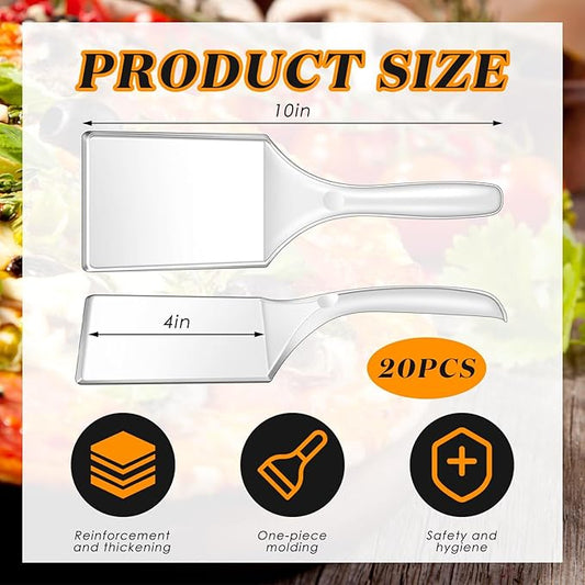 Patelai 20pack Disposable Plastic Serving Spatula Heavy Duty Spatula for Serving, Cutting, and Slicing Pizza, Pastry, and Desserts