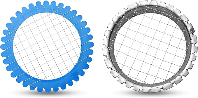 Egg Dicer for Hard Boiled Eggs - Manual Egg Salad Chopper Grid, Set of 2 - Plastic and Metal Potato, Carrot & Egg Cutter - Wire Grid for Salads and Sandwiches