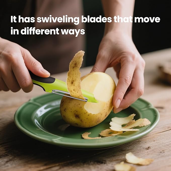 Swivel Vegetable Peeler with Non-Slip Handles