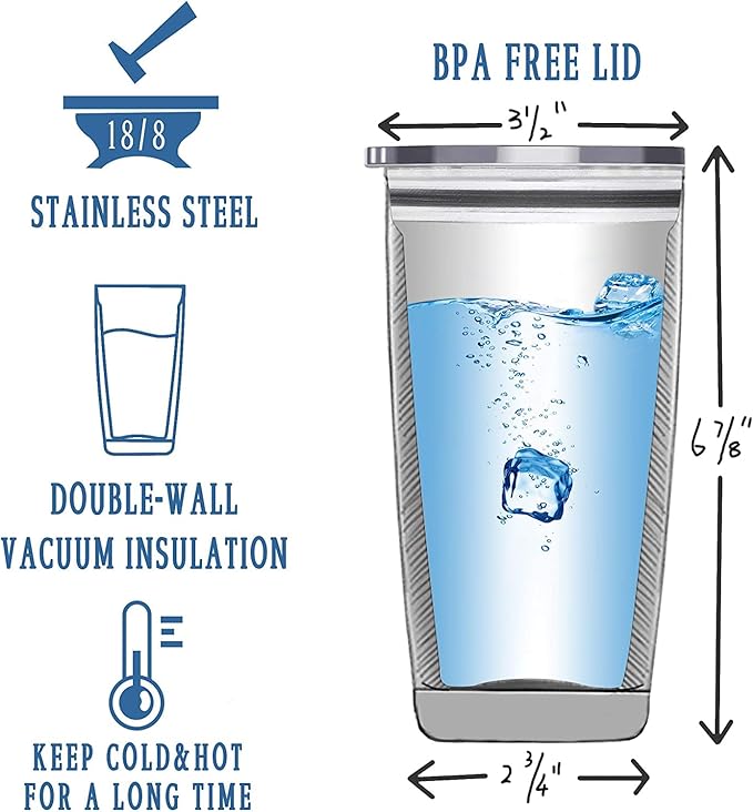 Birthday Gift for Women Men - I Came I Saw Tumbler Gag Gifts Funny Adult Grandpa Gifts for Him Drinking Cup for Elderly Senior Citizen, 20 Oz Insulated Tumbler, Black