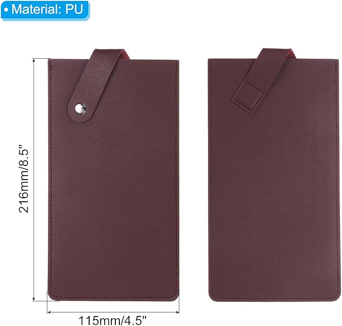 PATIKIL PU Leather Knife Meat Cleaver Sheath, Waterproof Chef Knife Guards Wide Knife Protector Cleaver Cover for Home Kitchen, Dark Red