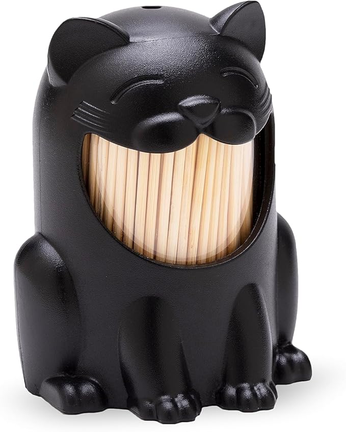 PELEG DESIGN Toothpick Holder - Playful Toothpick Dispenser, Fun and Decorative Plastic Toothpick Holder for Easy Access During Meals or Gatherings (Pickitty)