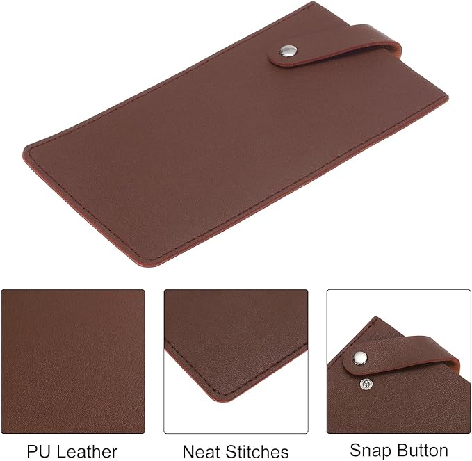 PATIKIL PU Leather Knife Meat Cleaver Sheath, Waterproof Chef Knife Guards Wide Knife Protector Cleaver Cover for Home Kitchen, Brown
