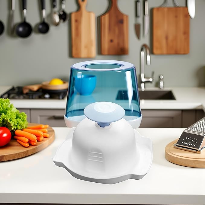1Pc Blue Food Safety Holder for Mandolin Slicer or Grater, Food Slicer Cutter Finger Guard for Mandoline Slicer Grater,Finger Anti-Cut Protectors for Vegetable GraterCutting, Mandolines and Slicers