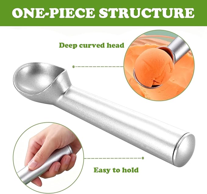 Ice Cream Spade - Stainless Steel Flat Ice Cream Paddle, Scooper for Hard or Creamy Dessert Spade Butter Cutter (3)