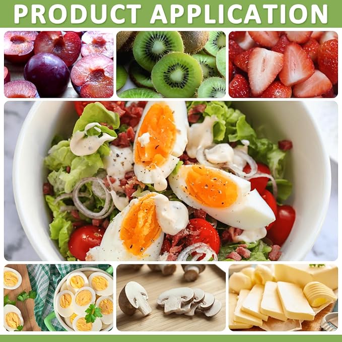 3 in 1 Egg Slicer for Hard Boiled Eggs, Suitable for Strawberry Slicer Grape Cutter, Egg Slicer for Hard Boiled Eggs,Stainless Steel Dicer,For Kitchen Vegetable Cutting Tool - White