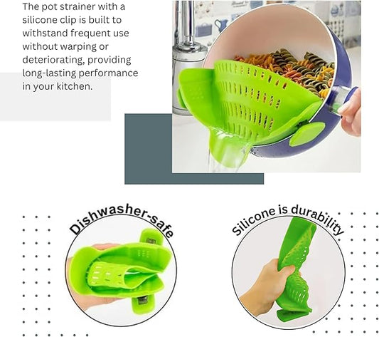 Generic silicone food strainer, Small, Green