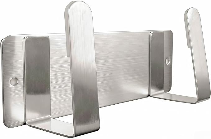 Stainless Steel Wall Mounted Cutting Board Holder Punch-Free Adhesive Multifunctional Kitchen Organizer Pot Lid Storage Rack 7" x 2.3" x 1.8"