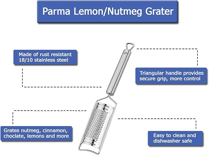 Küchenprofi Parma Nutmeg Grater, 10.5", Silver