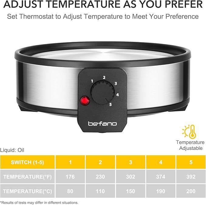 Stainless Steel Fondue Pot with Temperature Control, Forks, Cups, and Rack, 2-Quart, Non-Stick, Perfect for Chocolate, Cheese, Caramel, Marshmallows, Great for Valentine's Day