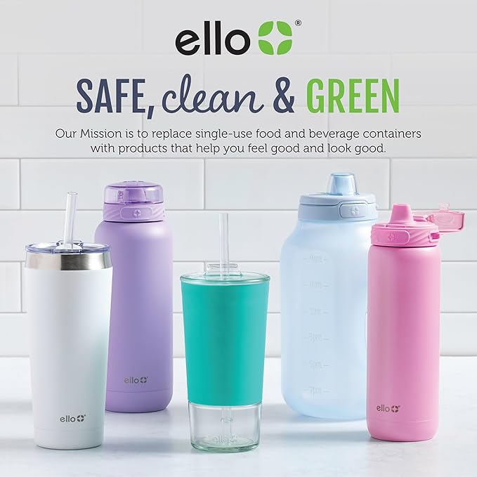 Ello Color Lock 2 Cup 6PC, 3 Pack Glass Meal Prep Sets Leak-Proof Glass Food Storage Containers with Airtight BPA-Free Plastic Lids, Dishwasher, Microwave, and Freezer Safe, Purple Rain