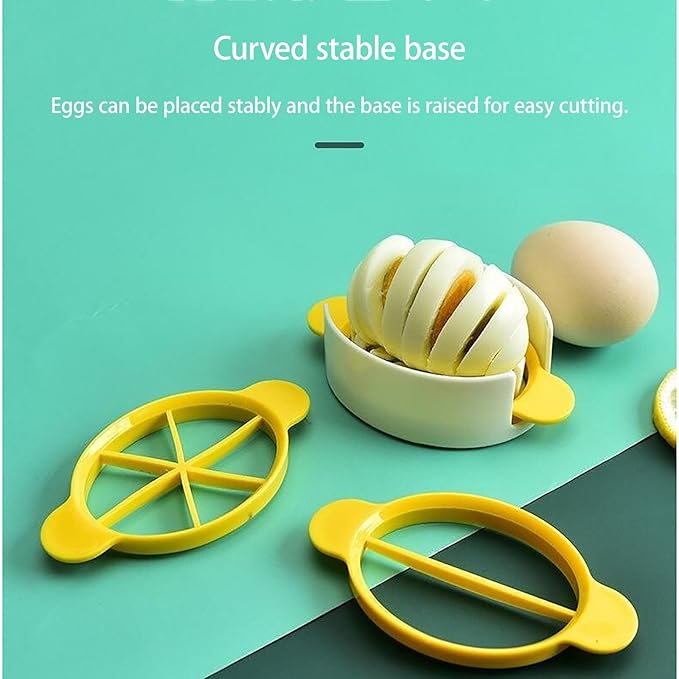 Egg Slicer, 3 in 1 Slicing Half Egg Cutter Tool, Multifunctional Household Egg Slicer for Hard Boiled Eggs