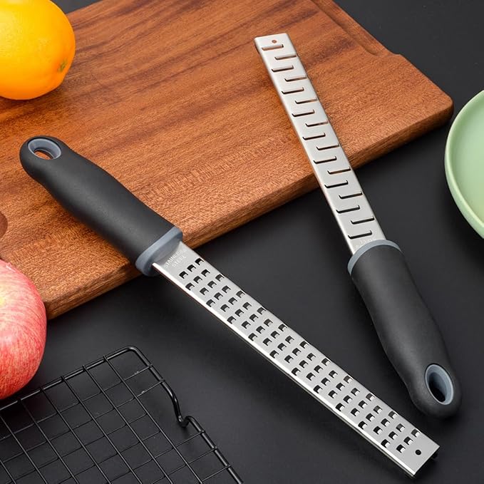 Lemon Zester Cheese Grater 304 Grade Zester for Citrus Chocolate Parmesan Vegetables (Square-shaped)